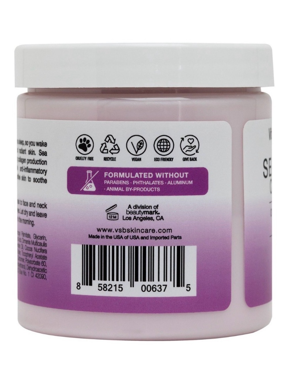 Vitamins and Sea Beauty Sea Lavender + Chamomile Overnight Hydration Sleep Mask - Picture 2 of 2